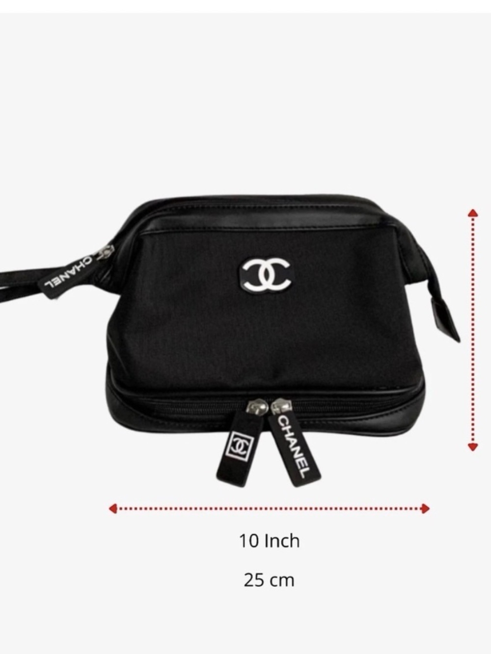 CHANEL VIP GWP nylon black cosmetic / essentials bag